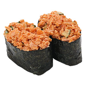 SPICY SALMON SALAD GUNKAN